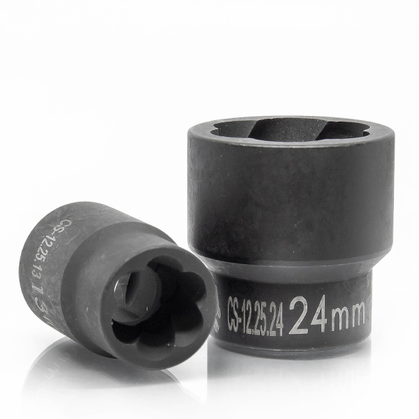 CS-12.25.24 короткая торцевая спиральная головка на 1/2', 24 мм