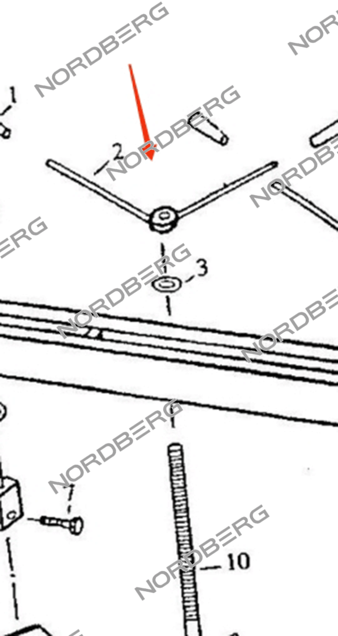 Запчасть барашек крепления крюка 2 для N3005 NORDBERG N3005#GR-HAN2
