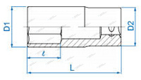 KINGTONY ГОЛОВКА ГЛУБОКАЯ 423528M 1/2" 6 гр. 28мм