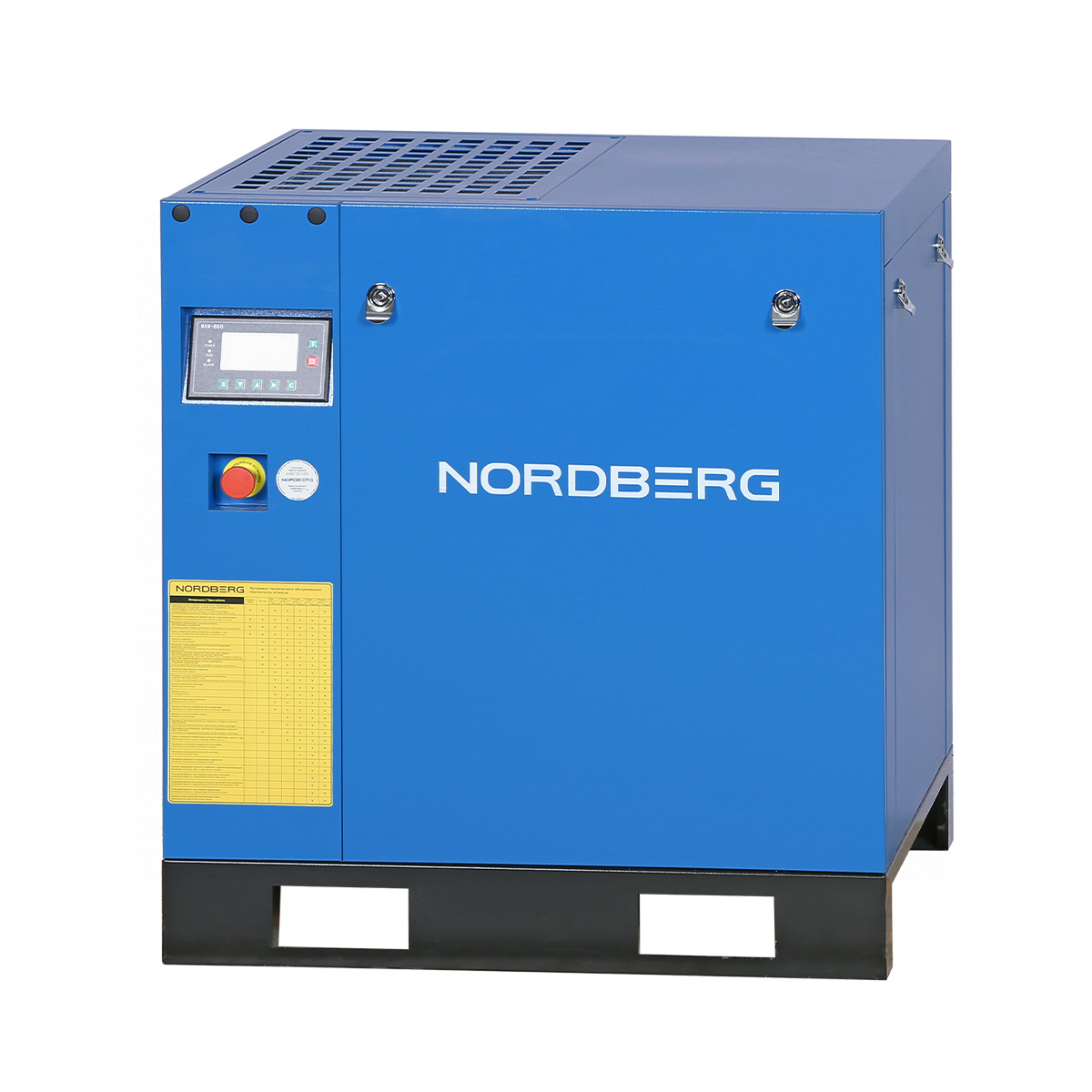 Компрессор винтовой, 7,5 кВт, 10 бар, 900 л/мин, IP55, без ресивера NORDBERG NCC10