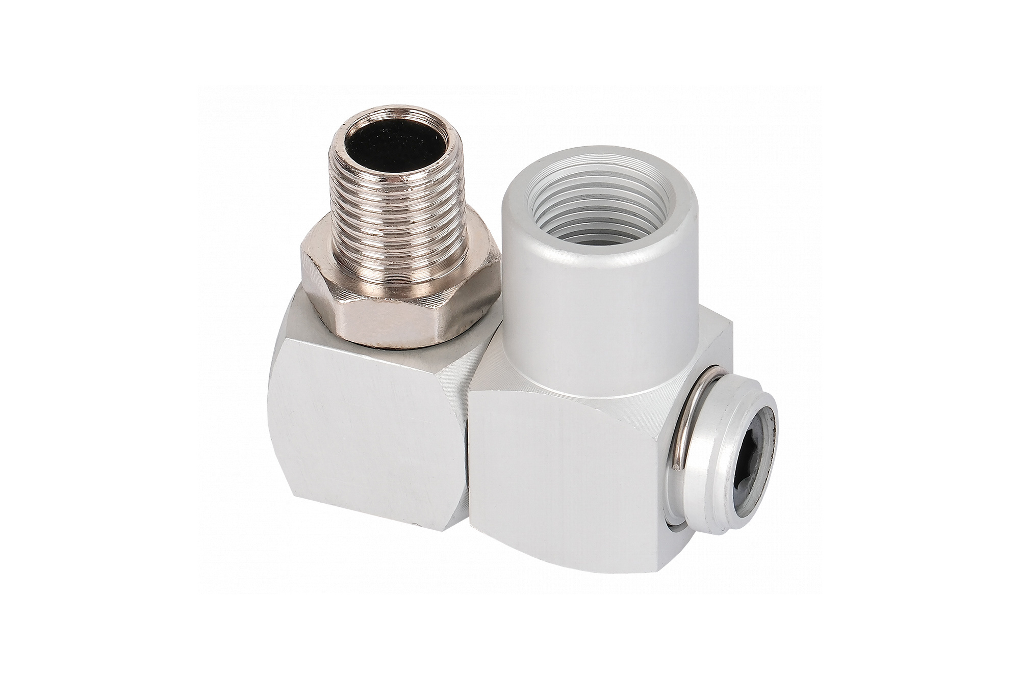 Переходник резьбовой M1/4" - F1/4" шарнирный 360 градусов