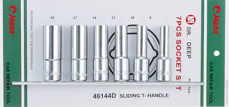 Набор 6-гранных длинных торцевых головок на 1/2' Hans, 4601MD