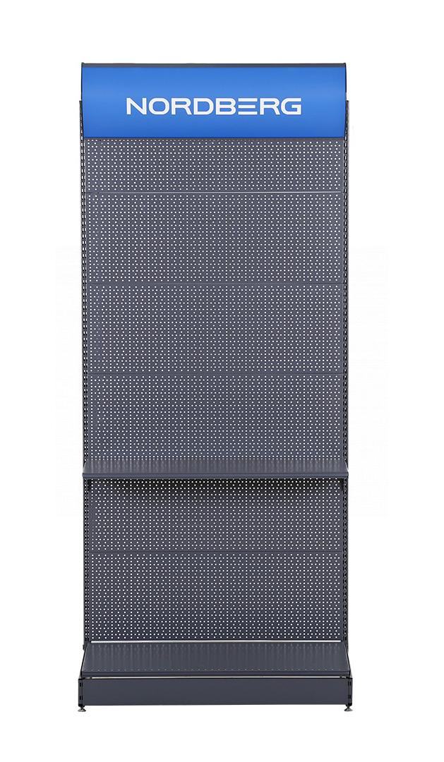 Стеллаж перфорированный с фризом, 2250х1000х500 мм  NORDBERG NSHELV-25-1