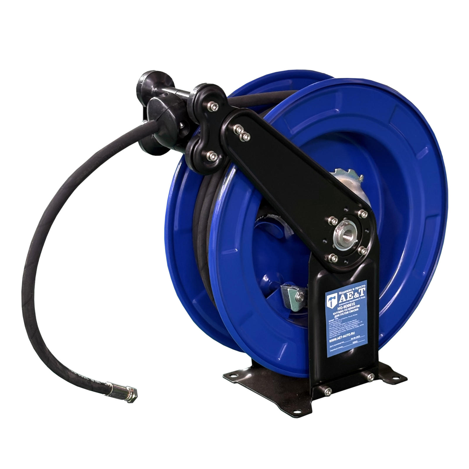 Катушка со шлангом для густой смазки 1/4"х15м HG-9D0615 AE&T