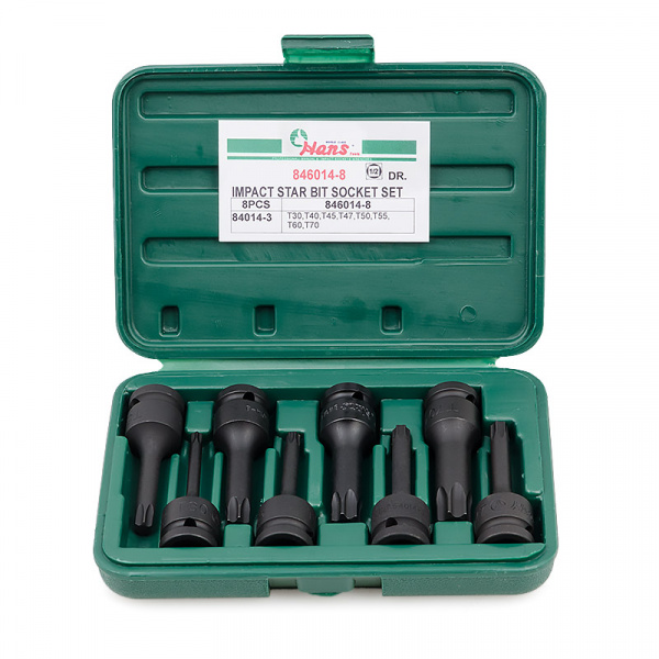 Комплект ударных бит Torx 1/2' Hans, 846014-8